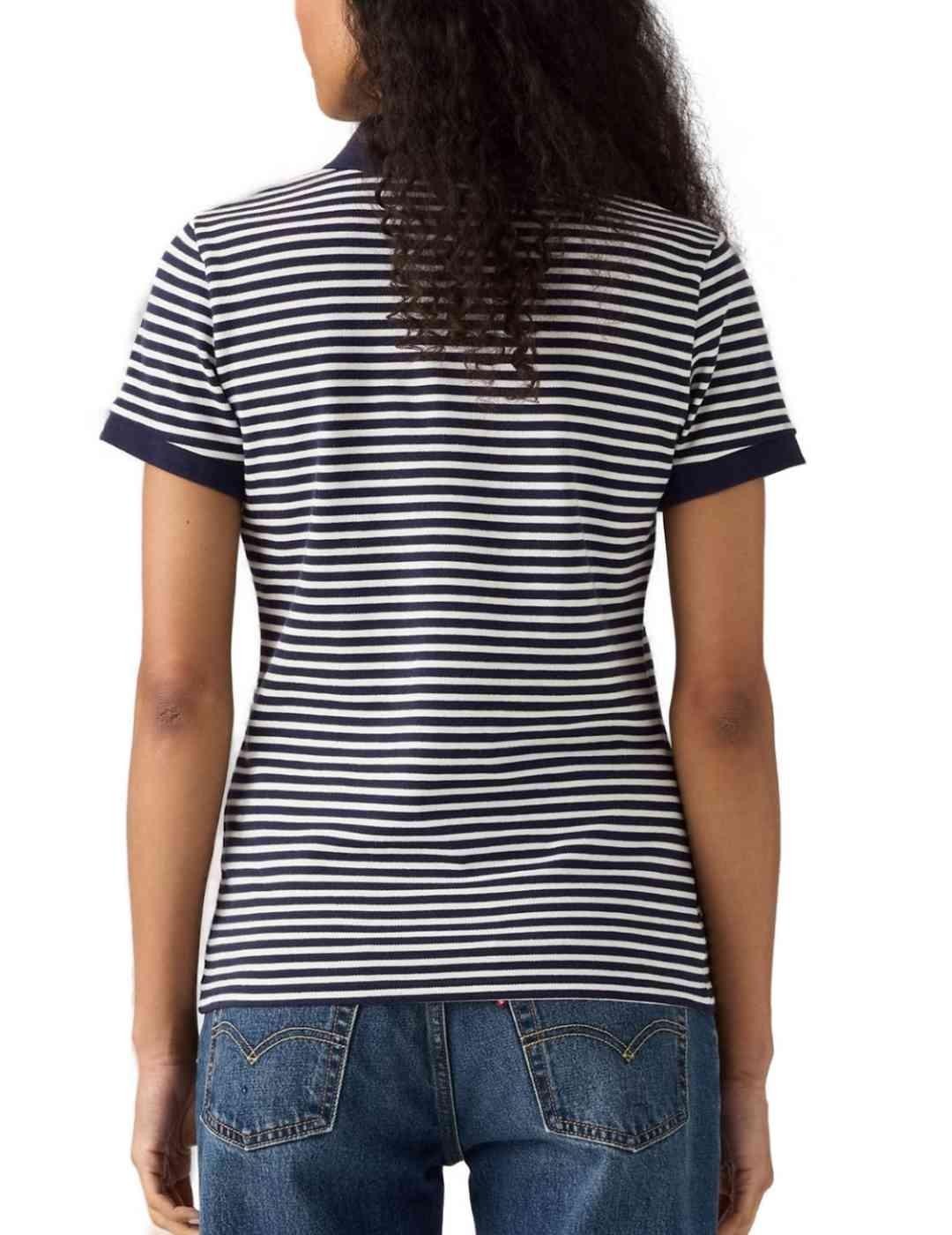 Polo Levi's® Red Tab™ rayas azules y blancas para mujer