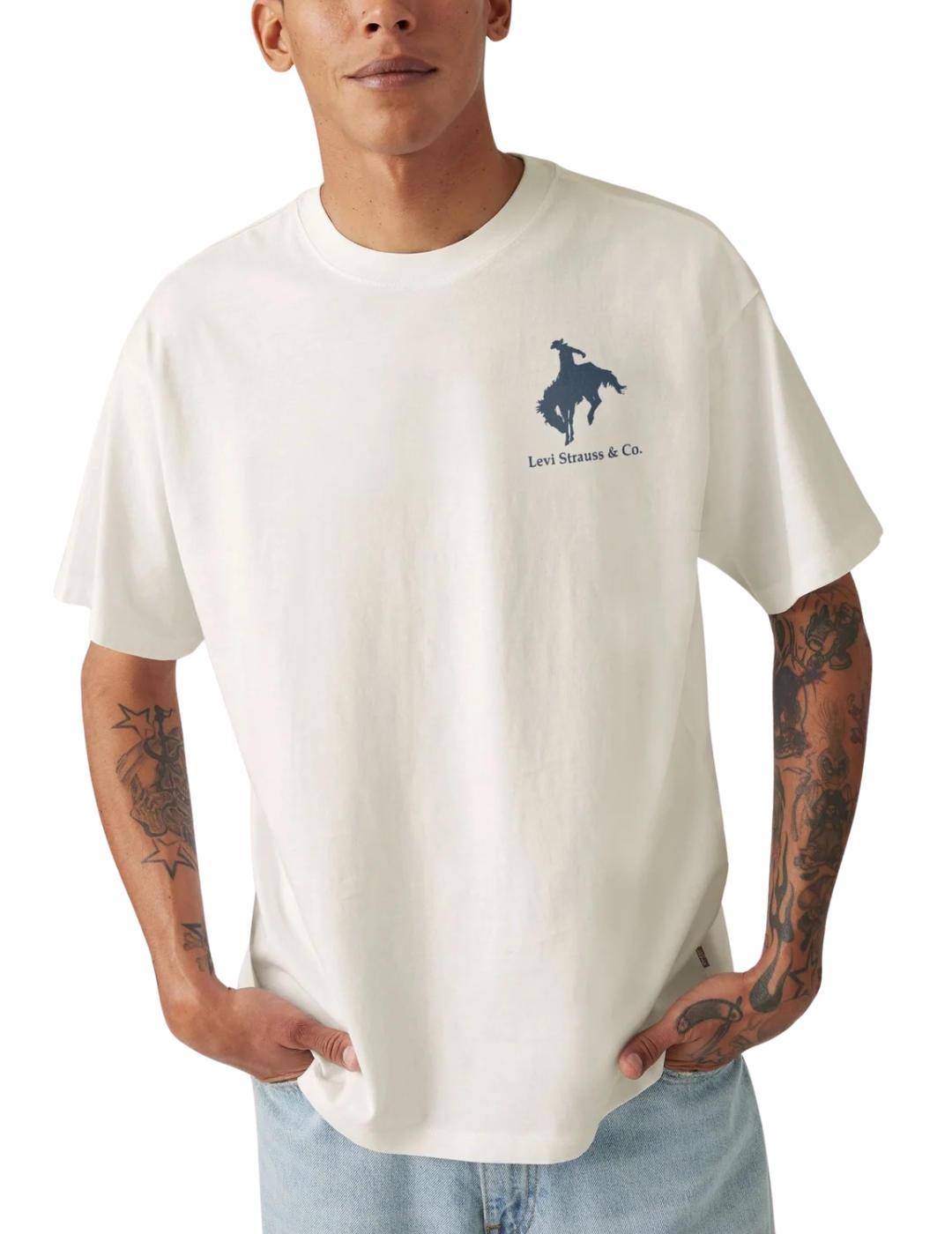 Camiseta Levi's® Red Tab™ blanca dibujo caballo de hombre