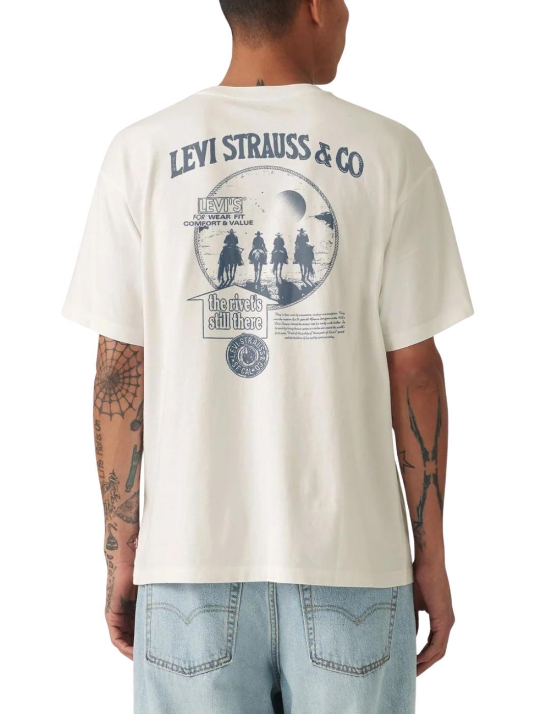 Camiseta Levi's® Red Tab™ blanca dibujo caballo de hombre