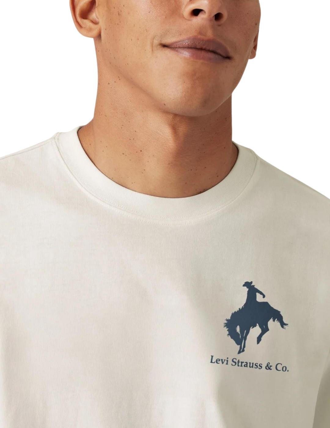 Camiseta Levi's® Red Tab™ blanca dibujo caballo de hombre