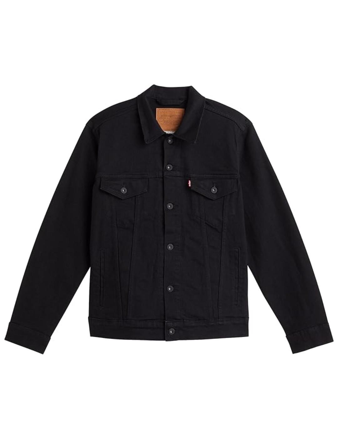 Trucker Levi's vaquera tapeta de botones negra de hombre