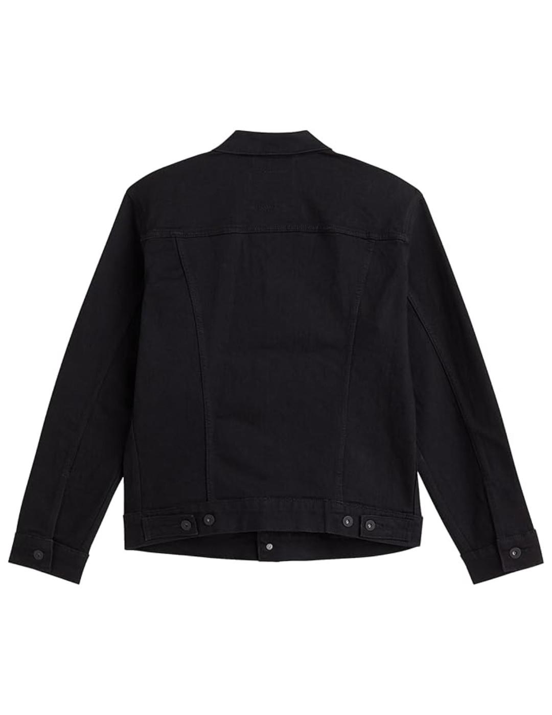 Trucker Levi's vaquera tapeta de botones negra de hombre