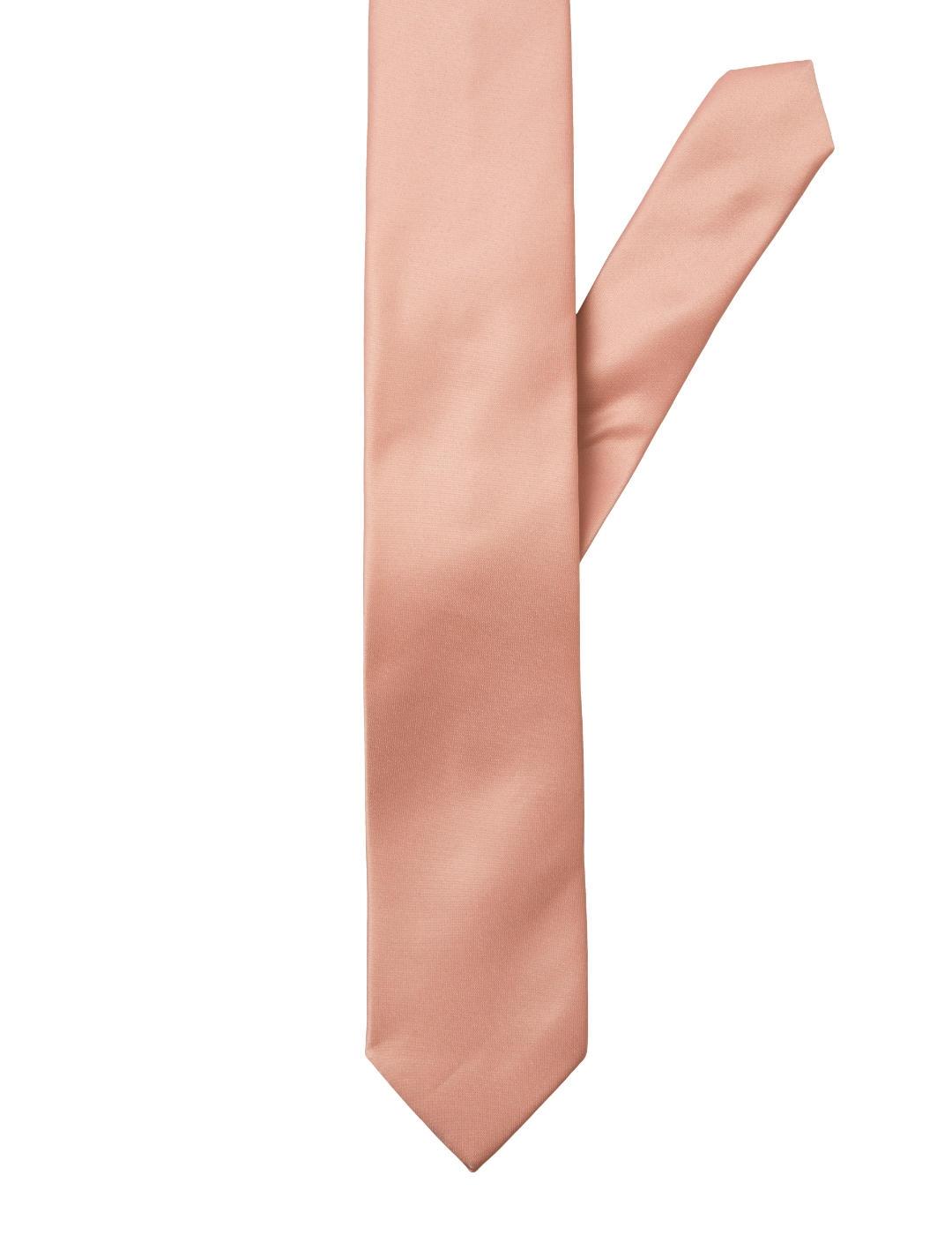 Corbata Jack&Jones Solid salmón y negro para hombre