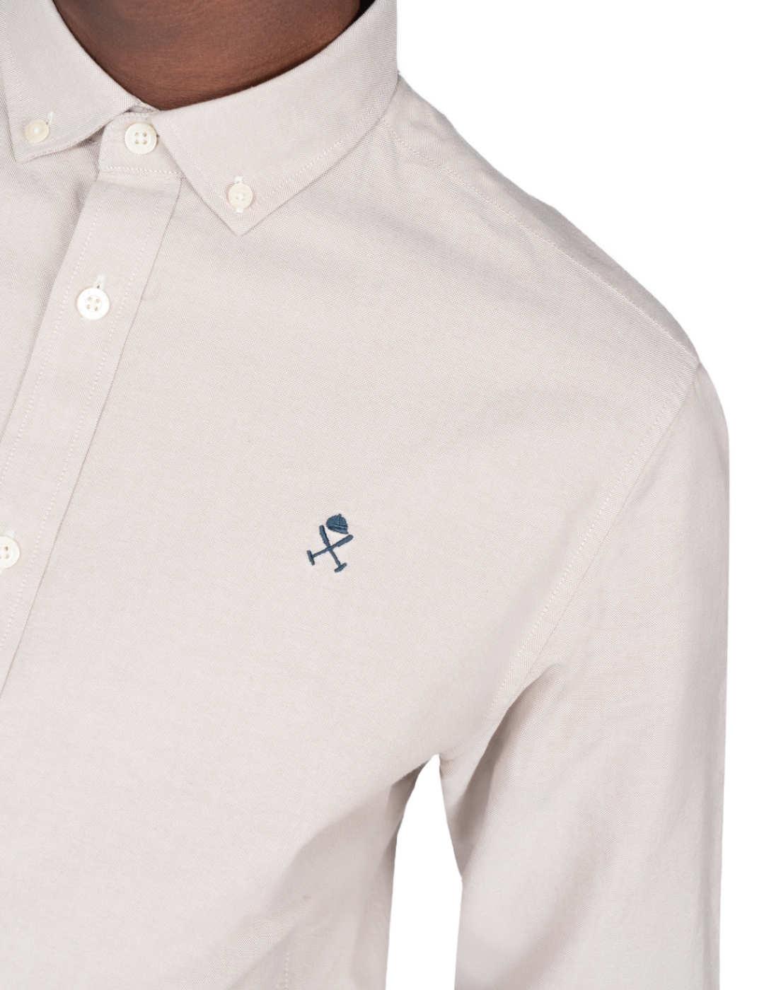 Camisa Harper&Neyer Icon beige manga larga para hombre