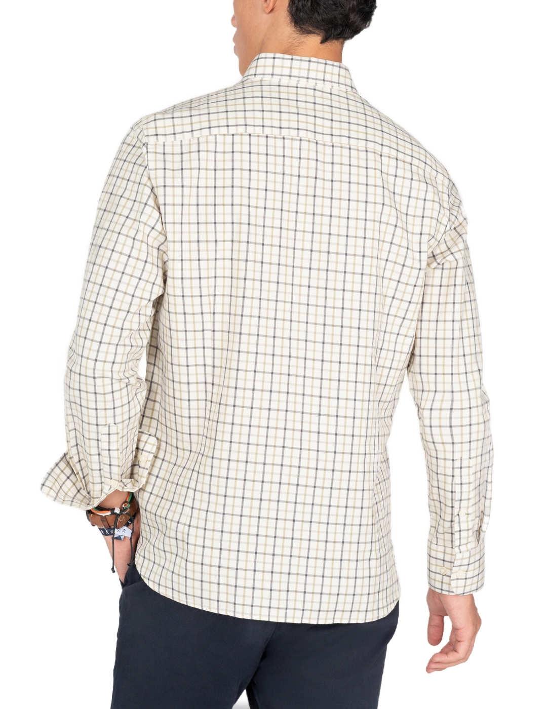 Camisa Harper&Neyer Marrón bell beige cuadros de hombre