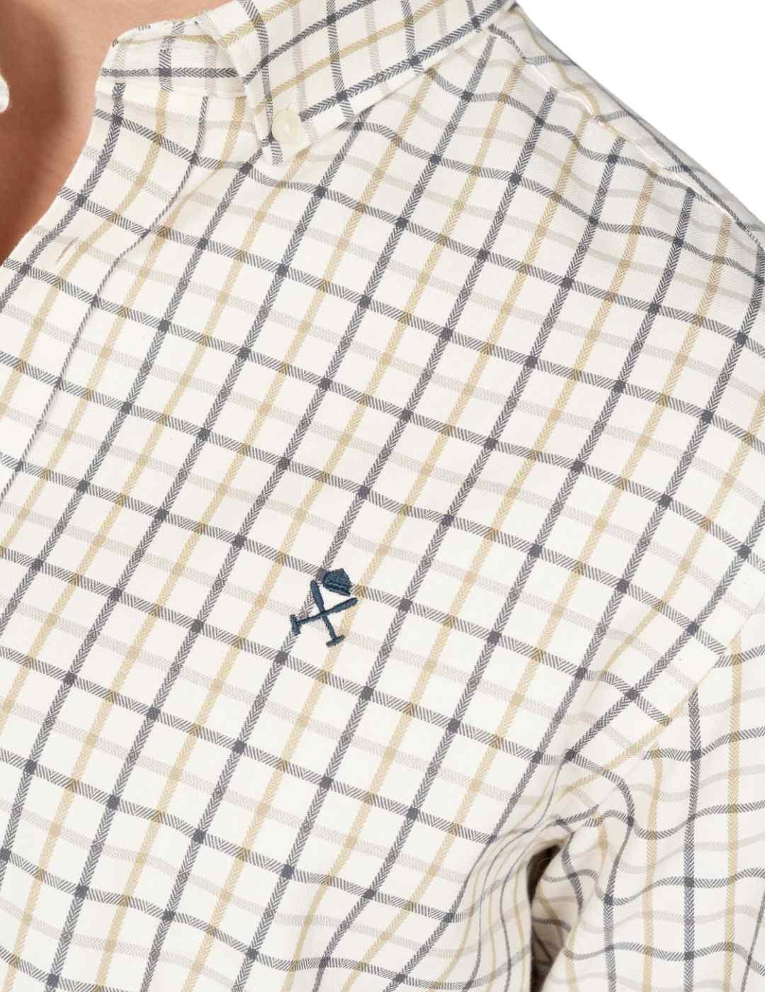 Camisa Harper&Neyer Marrón bell beige cuadros de hombre