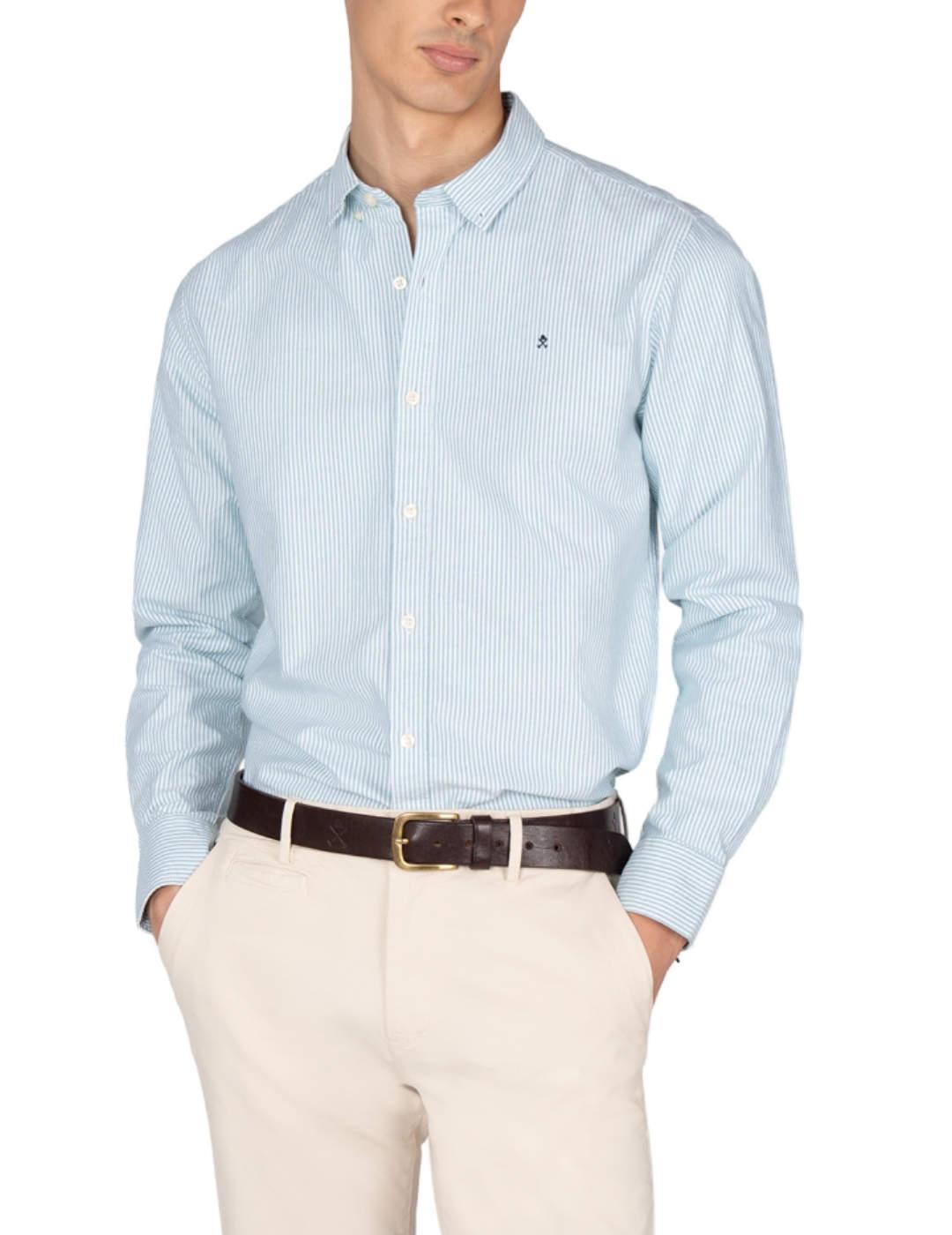 Camisa Harper&Neyer Mediterráneo verde rayas  para hombre