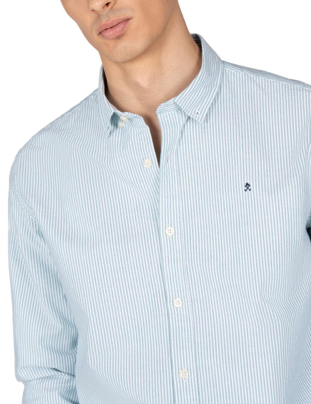 Camisa Harper&Neyer Mediterráneo verde rayas  para hombre
