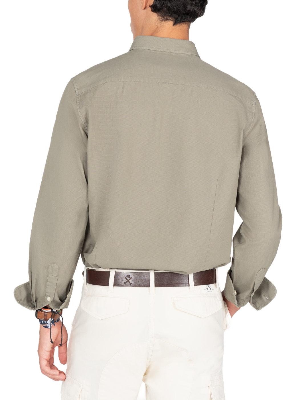 Camisa Harper&Neyer Veneto verde manga larga para hombre