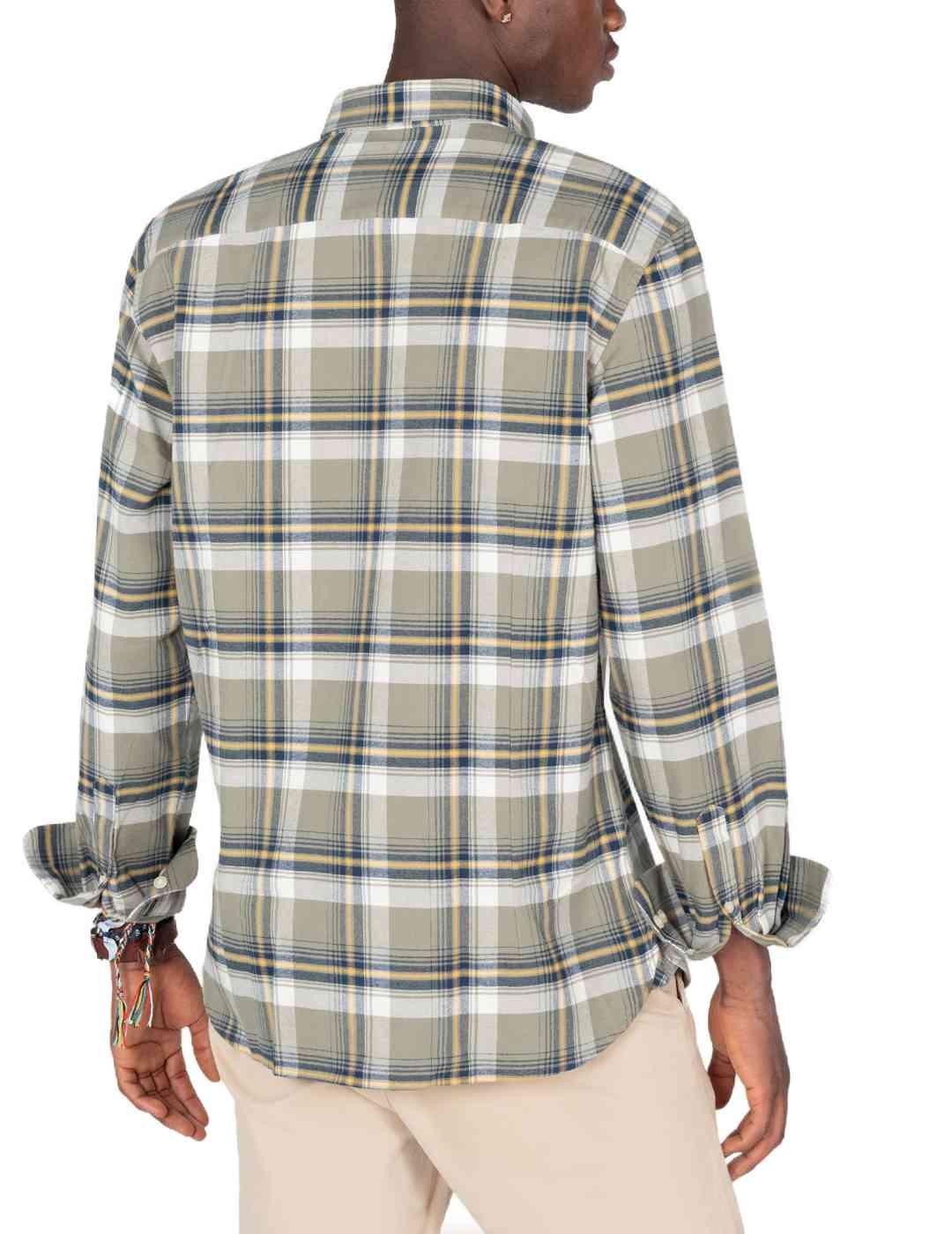 Camisa Harper&Neyer Window rock verde cuadro felpa de hombre