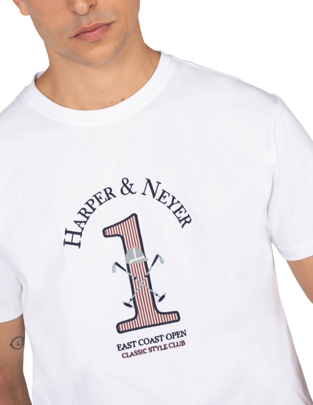 Camiseta Harper&Neyer Winner blanca manga corta para hombre
