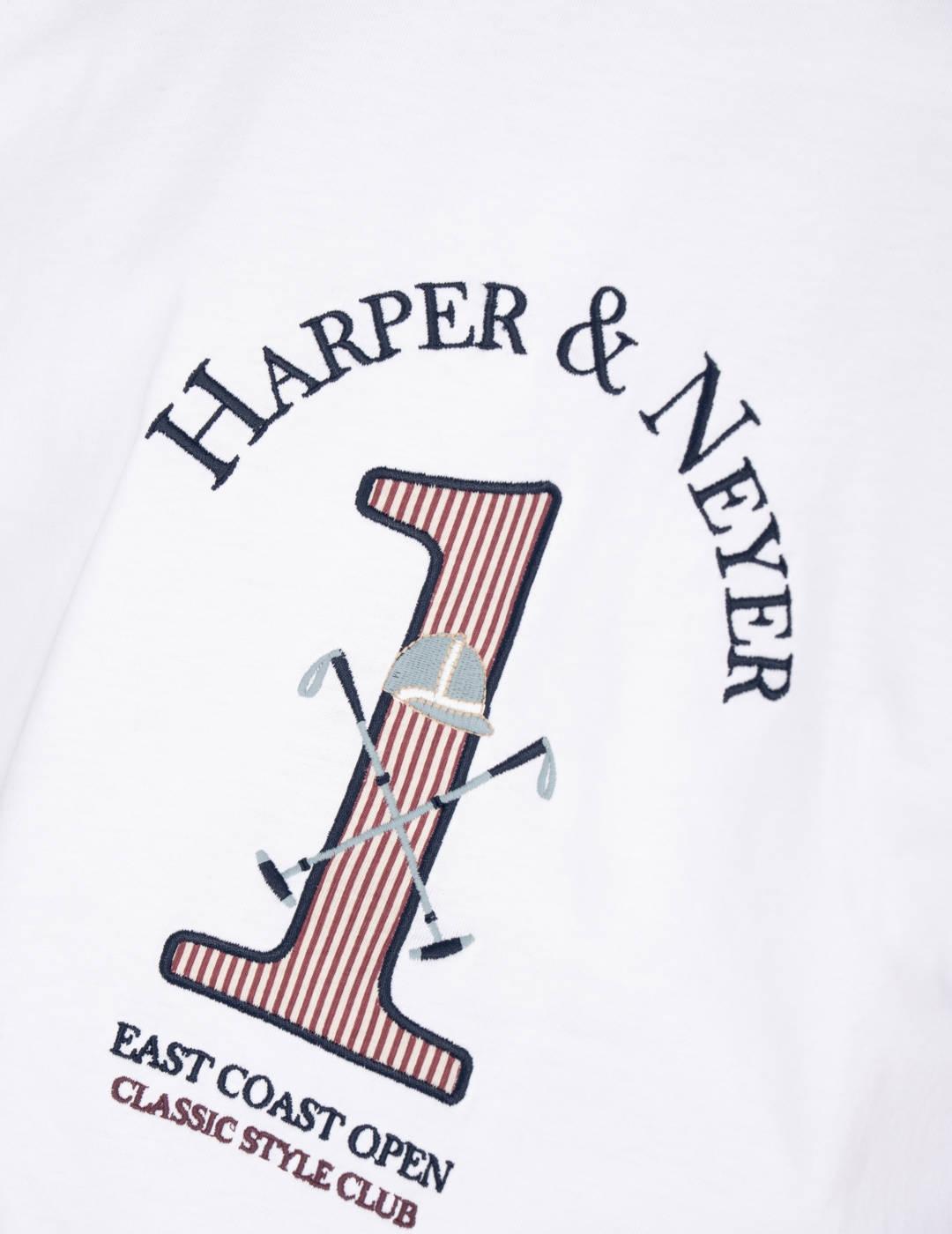 Camiseta Harper&Neyer Winner blanca manga corta para hombre