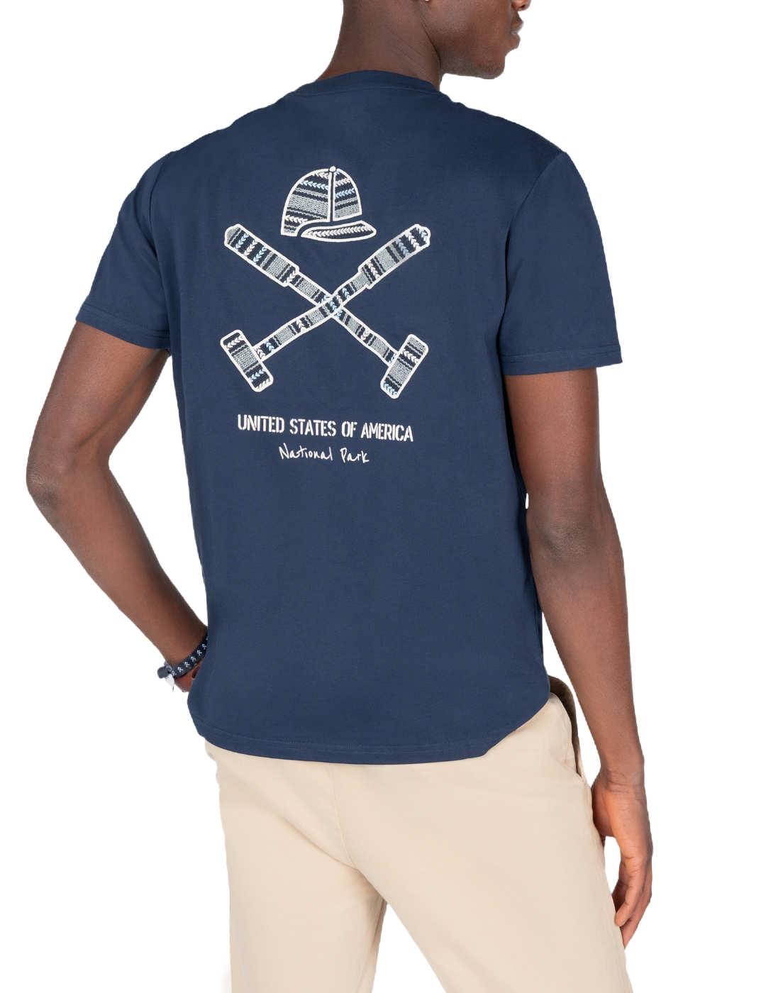 Camiseta Harper&Neyer Ranger azul manga corta para hombre