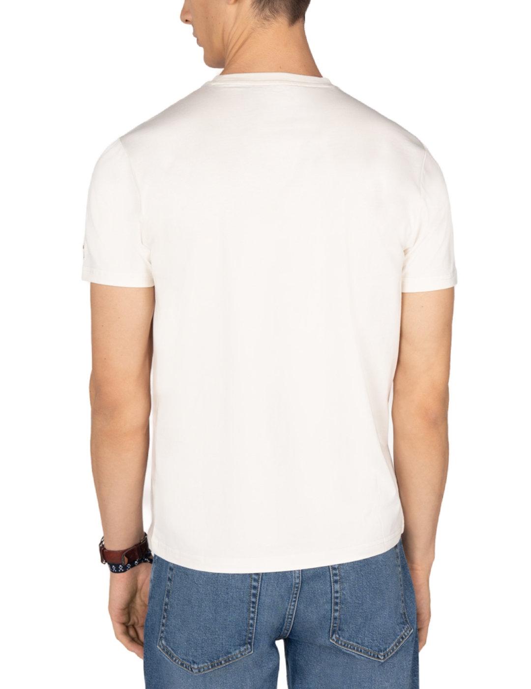 Camiseta Harper&Neyer New england beige logo para hombre