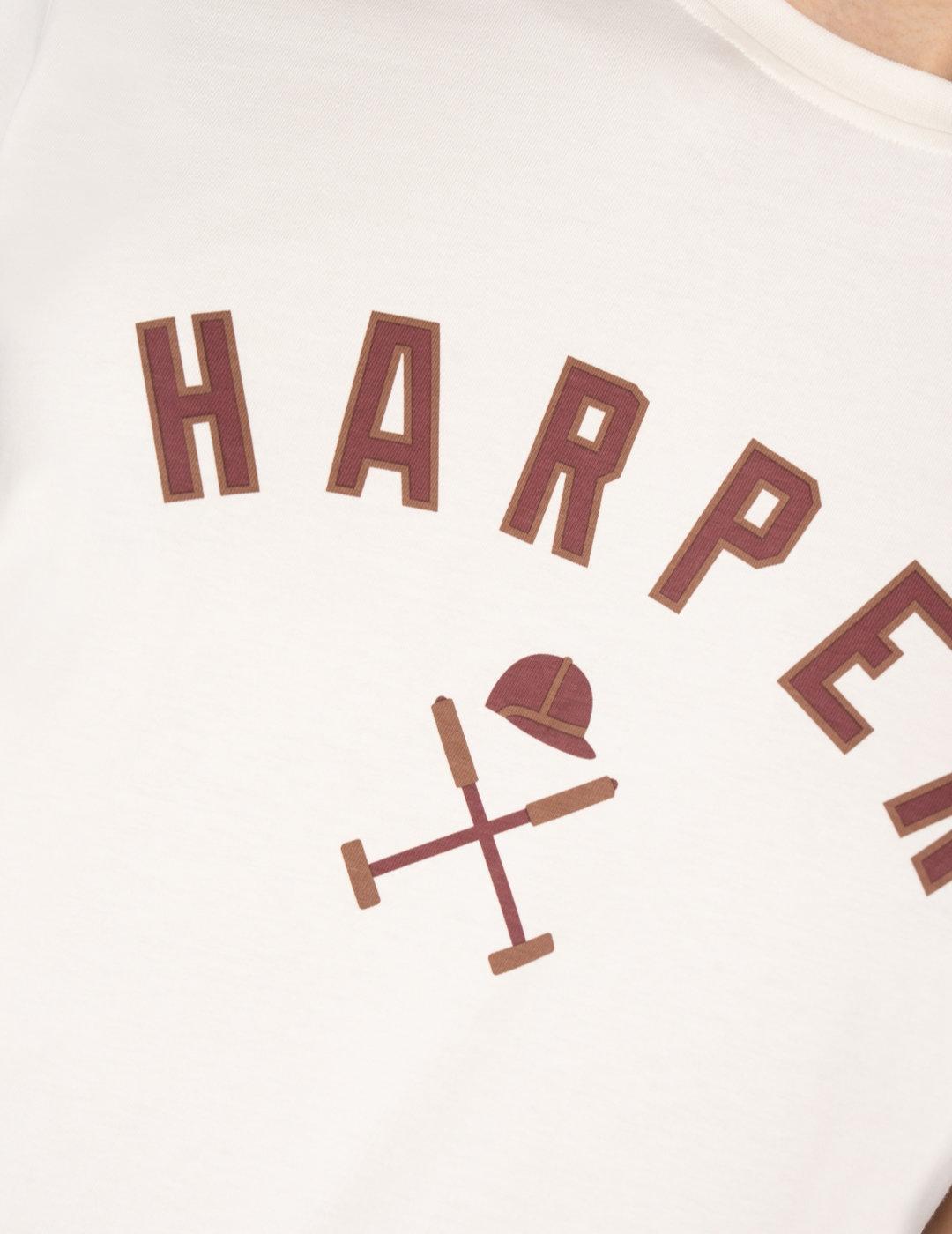 Camiseta Harper&Neyer New england beige logo para hombre
