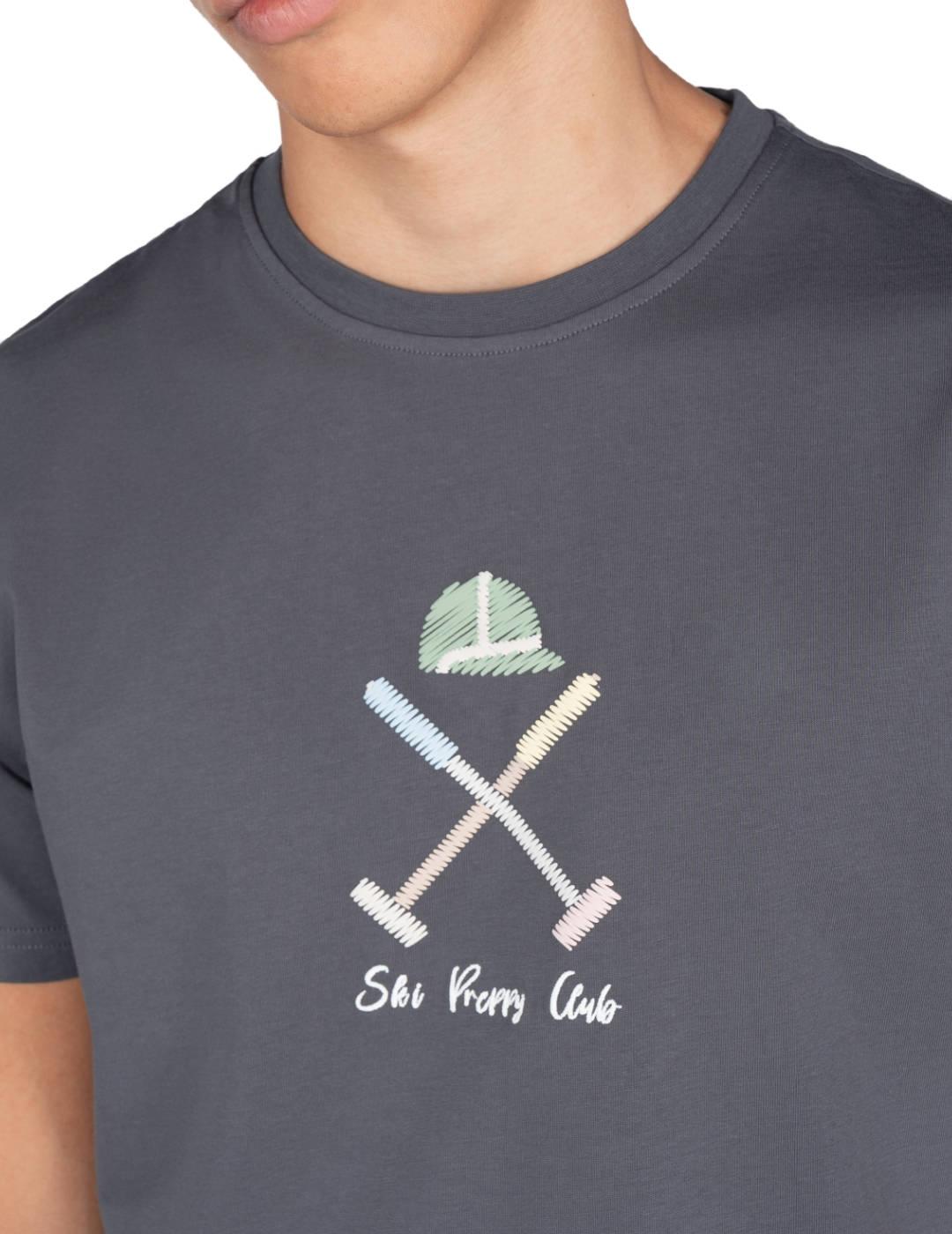 Camiseta Harper&Neyer Vermont gris manga corta para hombre