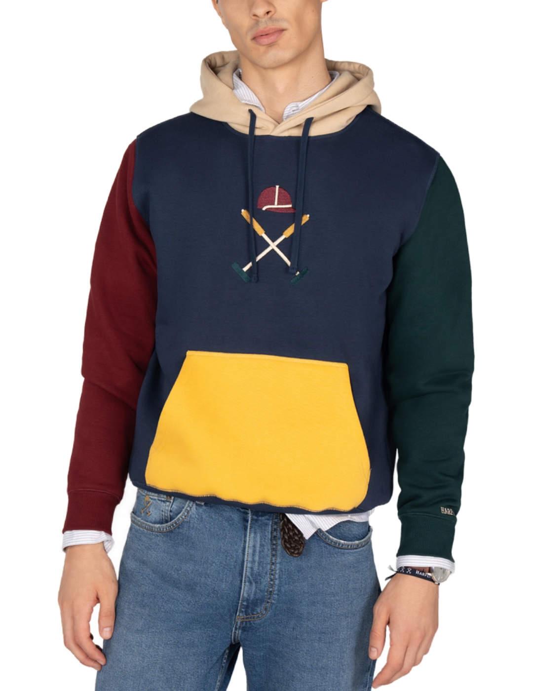 Sudadera Harper&Neyer Atlantha azul con capucha de hombre