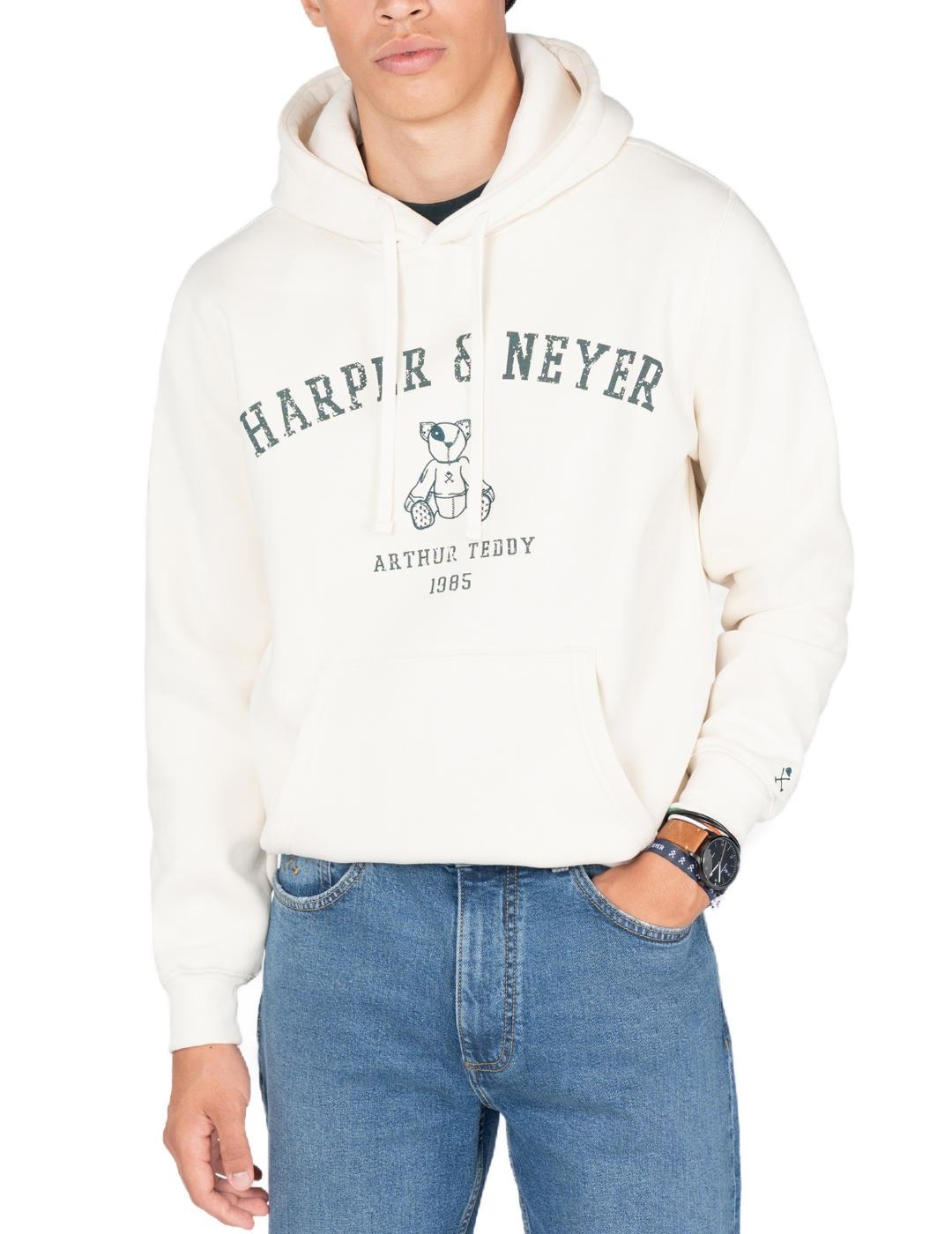 Sudadera Harper&Neyer Manchester cruda con capucha de hombre