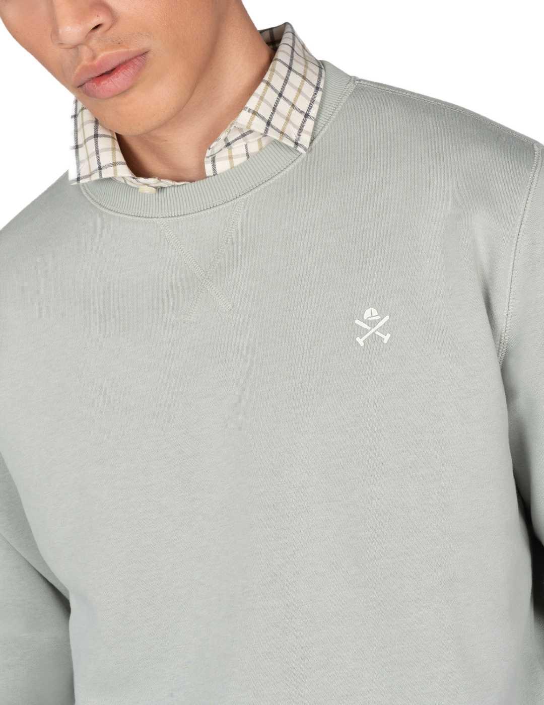 Sudadera Harper&Neyer Ranger verde logo espalda de hombre