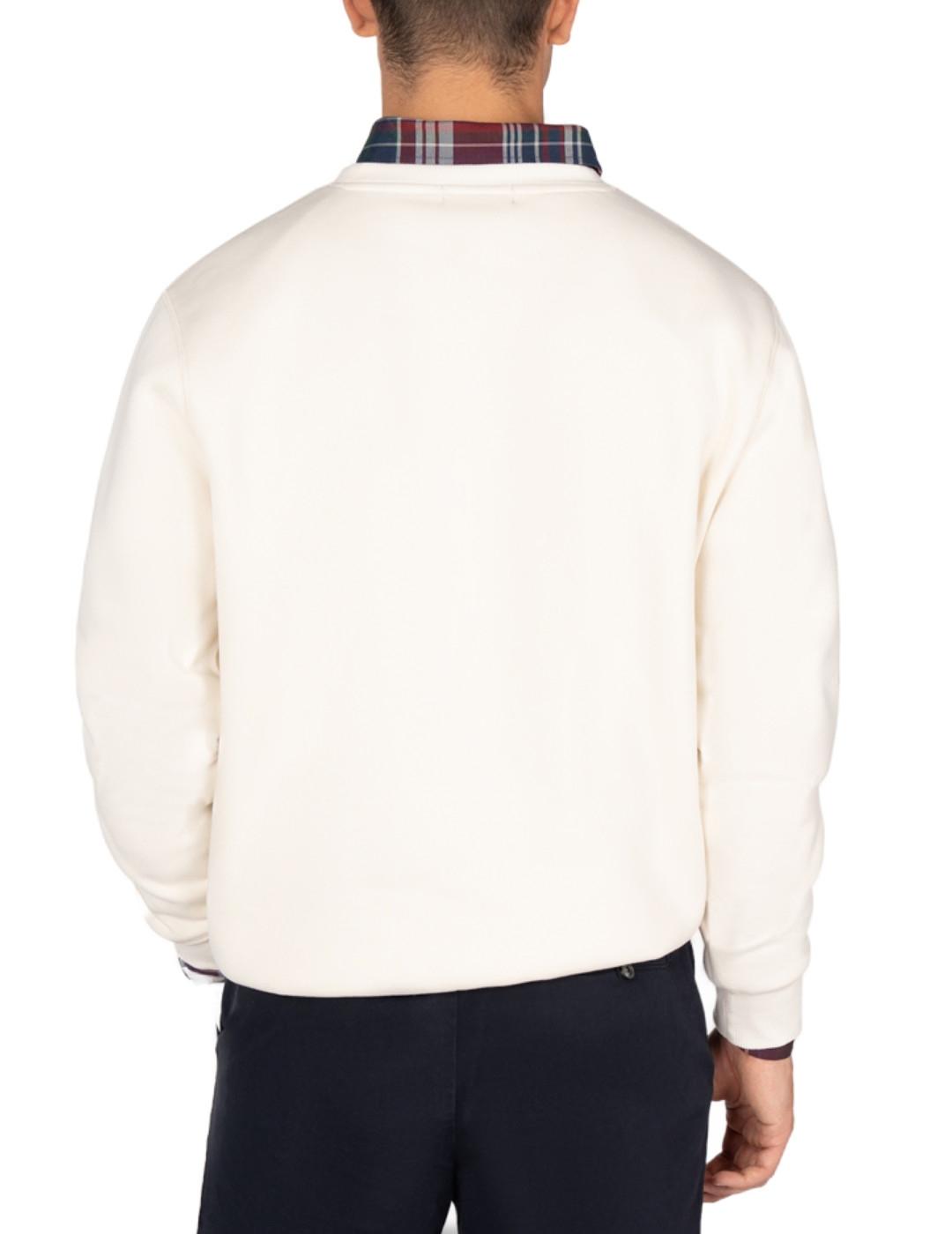 Sudadera Harper&Neyer New england beige logo para hombre