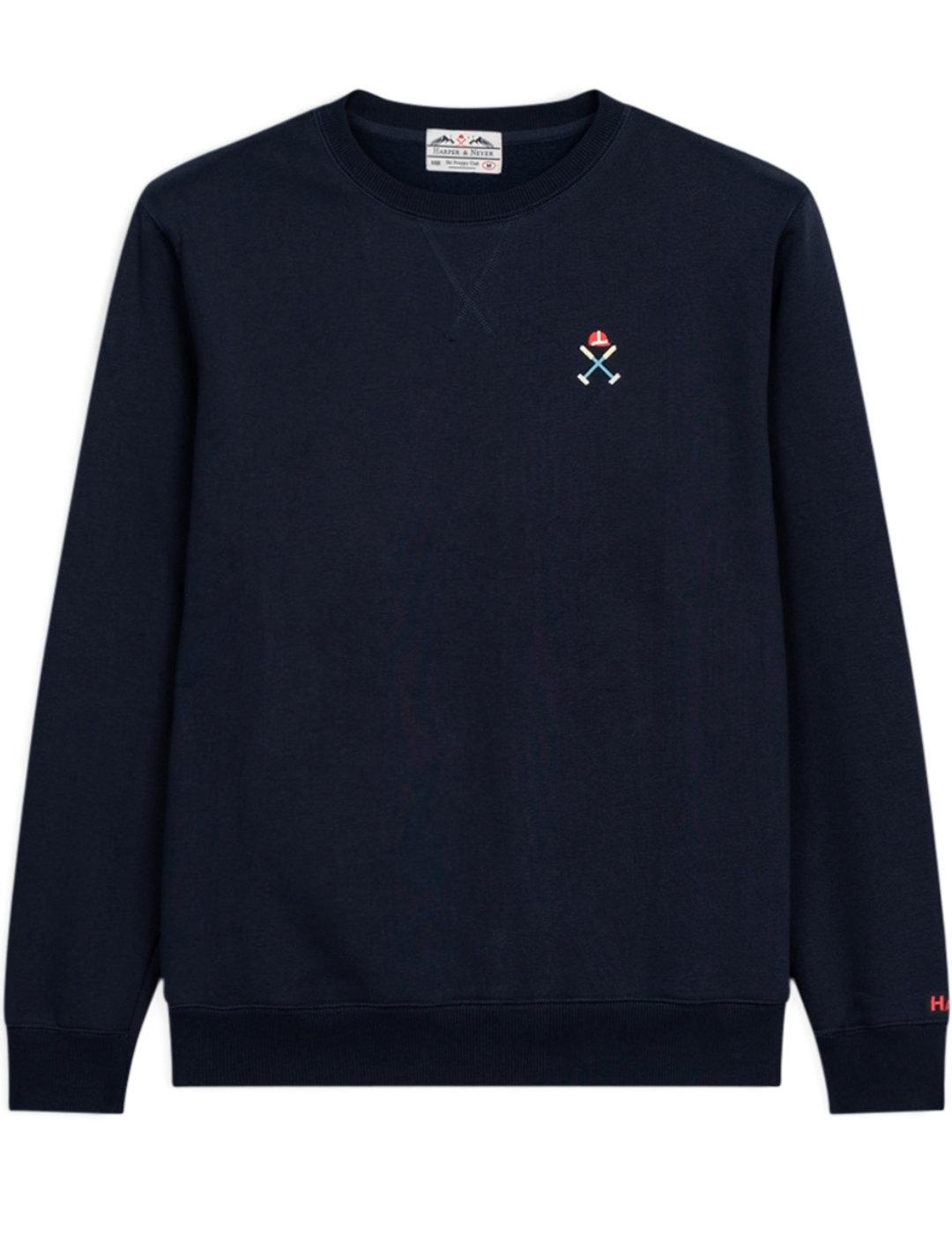 Sudadera Harper&Neyer Glacier azul marino logo para hombre