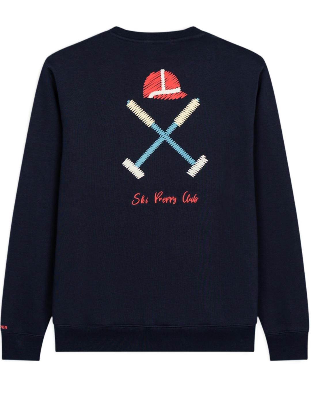 Sudadera Harper&Neyer Glacier azul marino logo para hombre