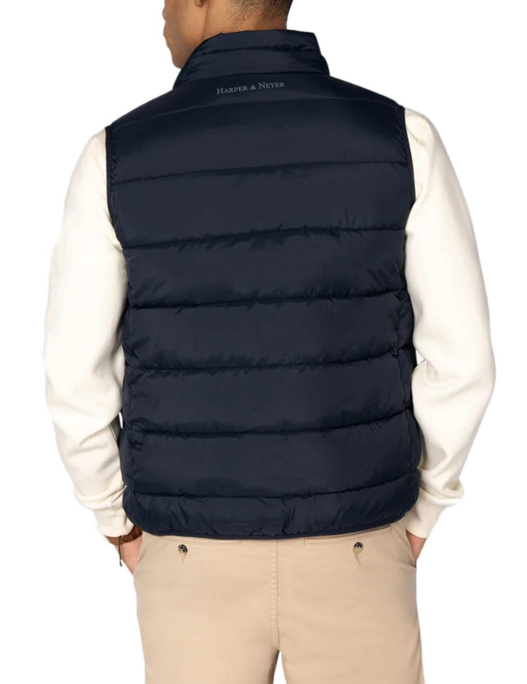 Chaleco Harper&Neyer Galway azul marino acolchado de hombre
