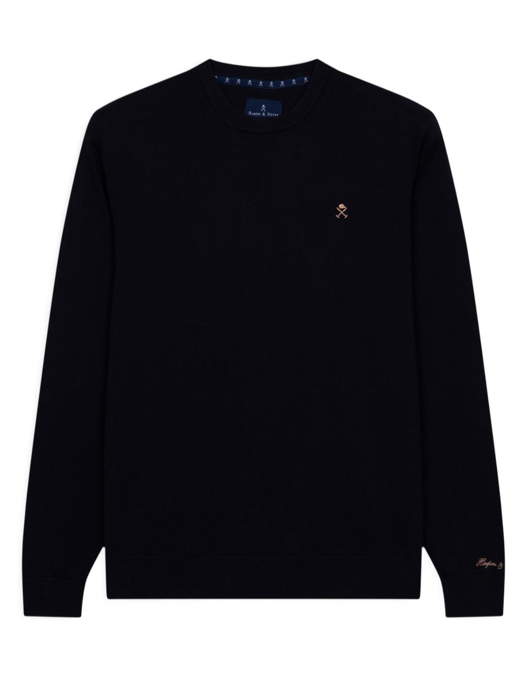 Jersey Harper&Neyer Icon round punto azul marino de hombre