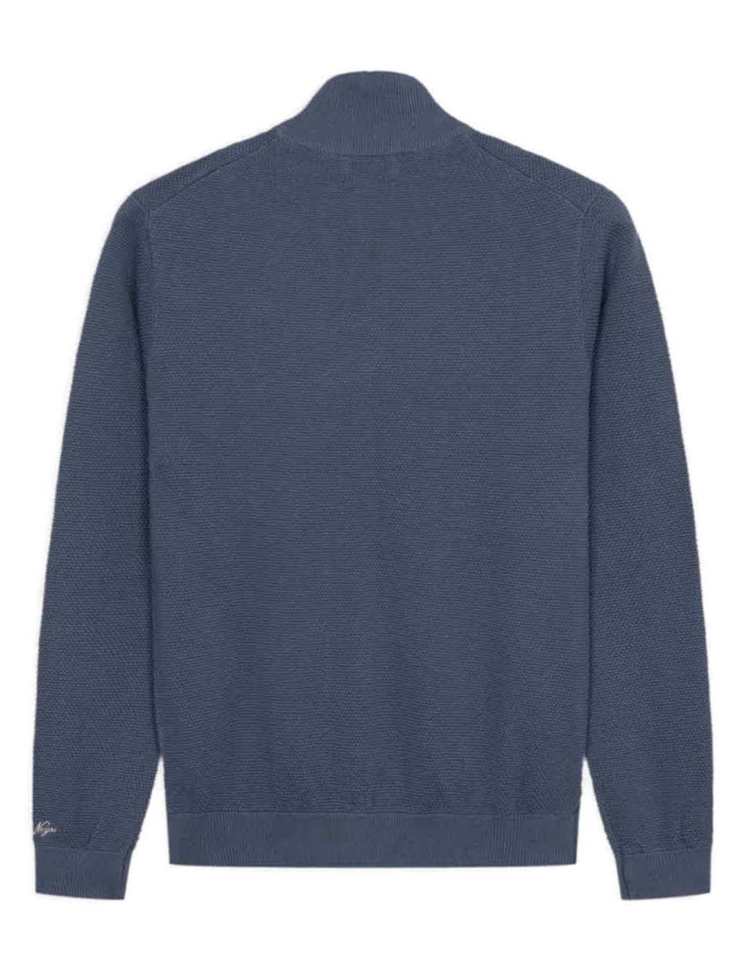 Jersey Harper&Neyer Arizona azul cuello zip para hombre