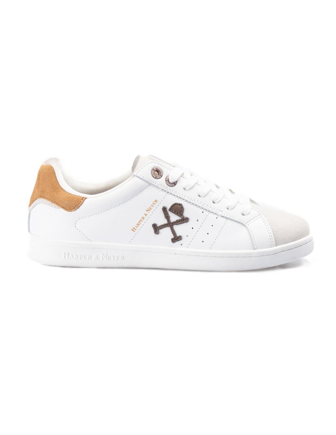 Zapatillas Harper & Neyer de piel Mahattan blanca hombre
