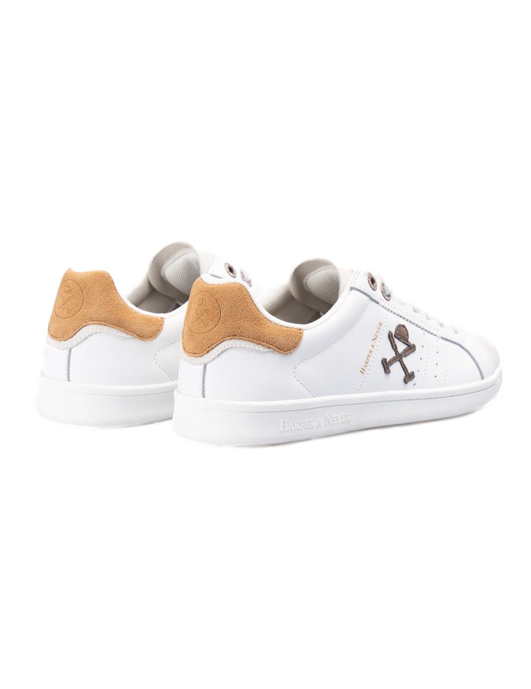Zapatillas Harper & Neyer de piel Mahattan blanca hombre