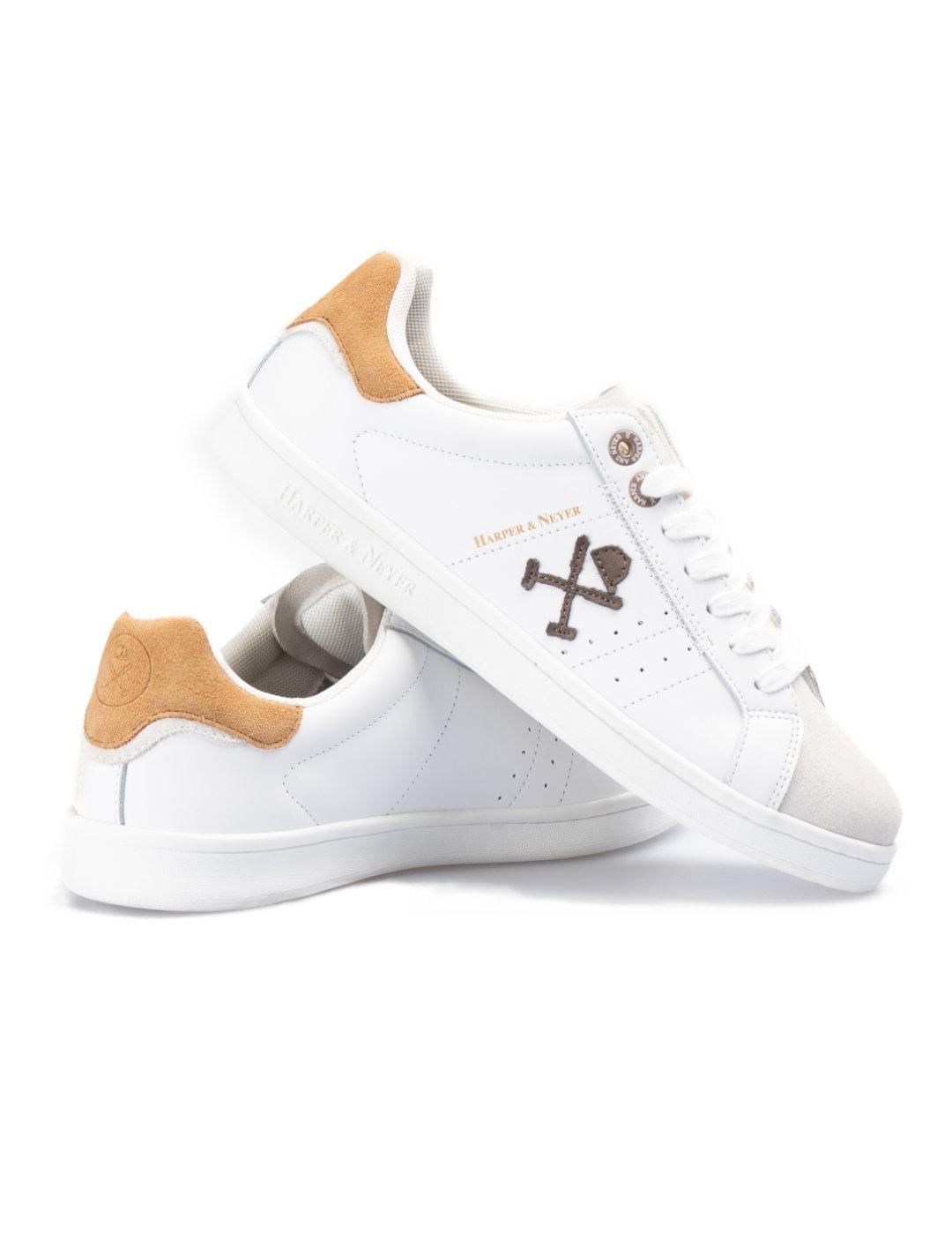Zapatillas Harper & Neyer de piel Mahattan blanca hombre