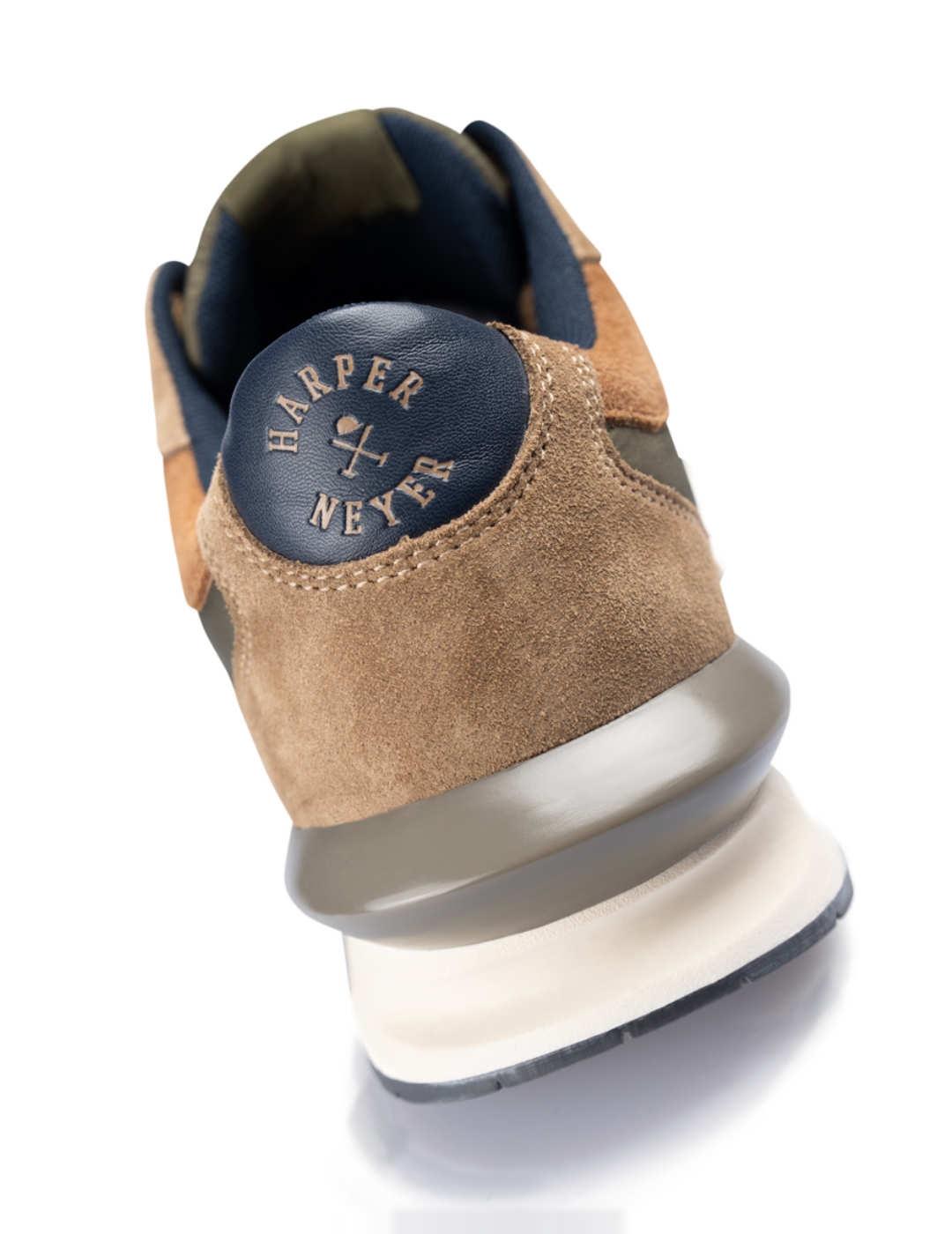 Zapatillas Harper & Neyer Yosemite en piel verdes hombre