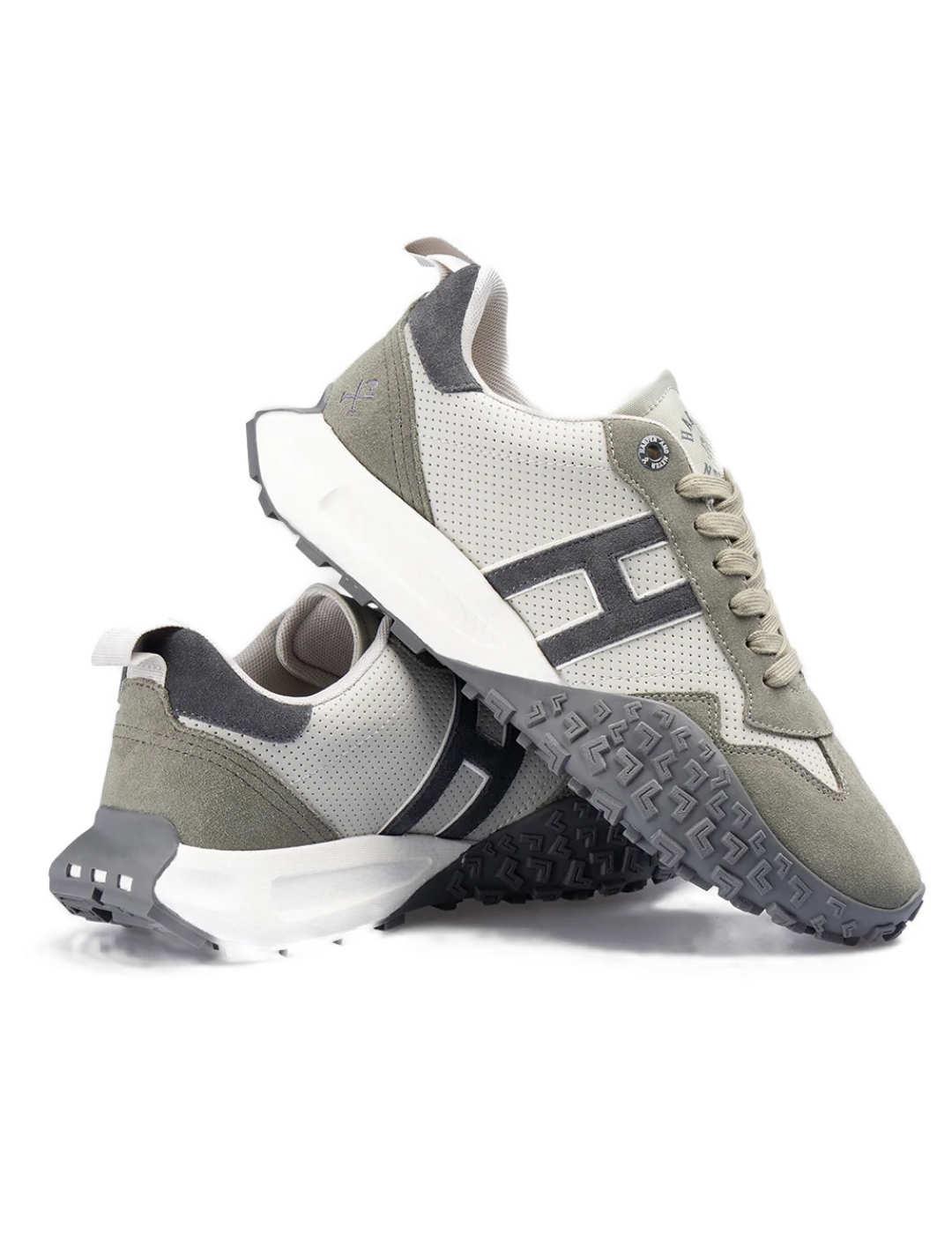 Zapatillas Harper&Neyer Carcross blanca y verde para hombre