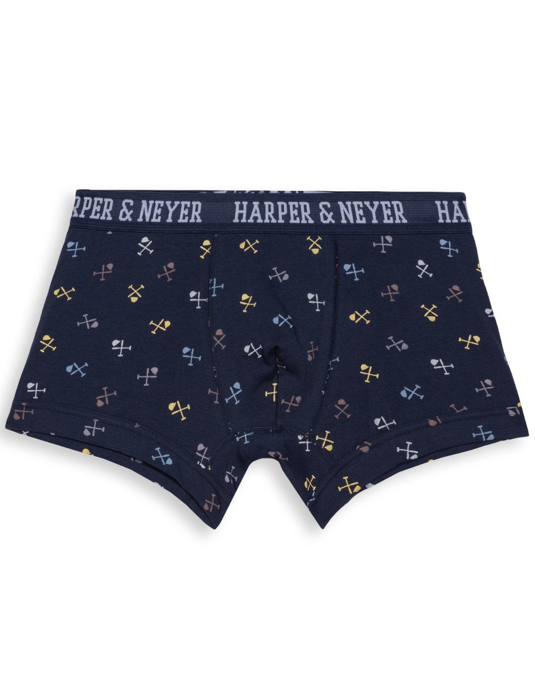 Boxer Harper & Neyer marino multilogo en colores de hombre