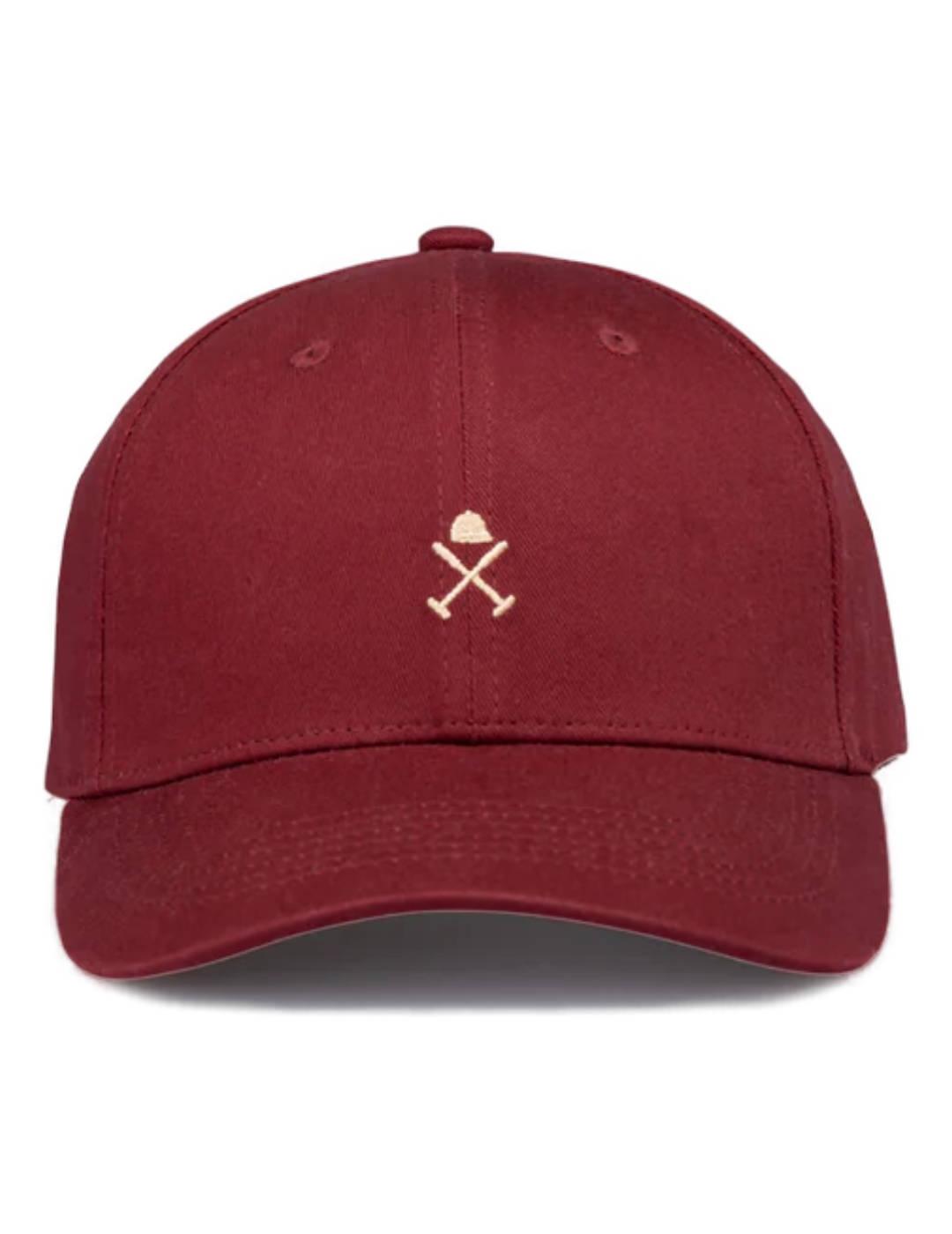 Gorra Harper&Neyer Icon color granate logo beige de hombre