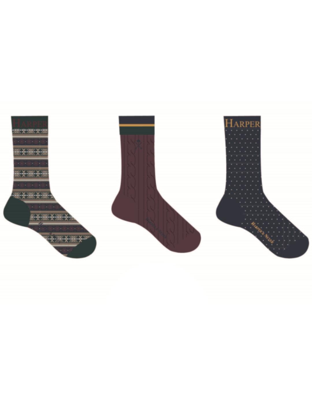 Calcetines Harper&Neyer Winter multicolor para hombre