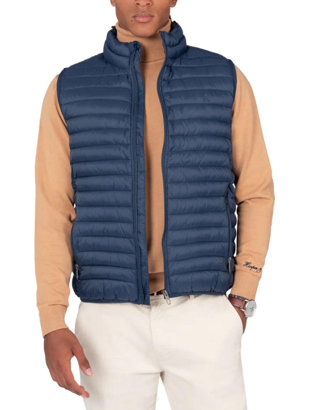 Chaleco Harper&Neyer Icon azul marino guateado para hombre