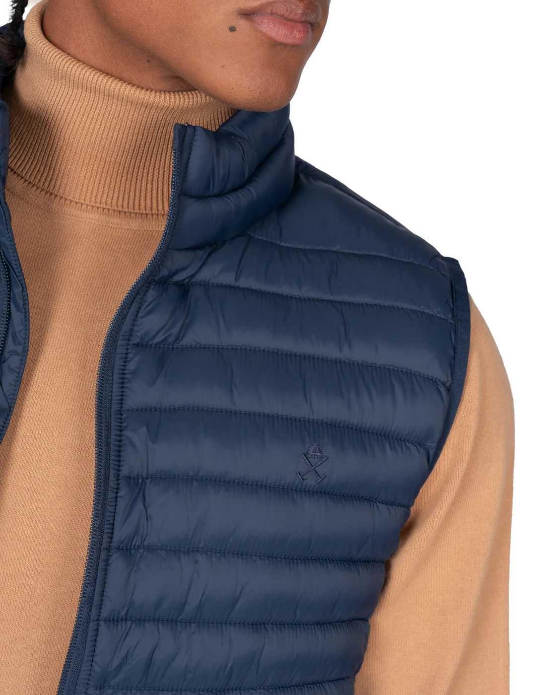 Chaleco Harper&Neyer Icon azul marino guateado para hombre