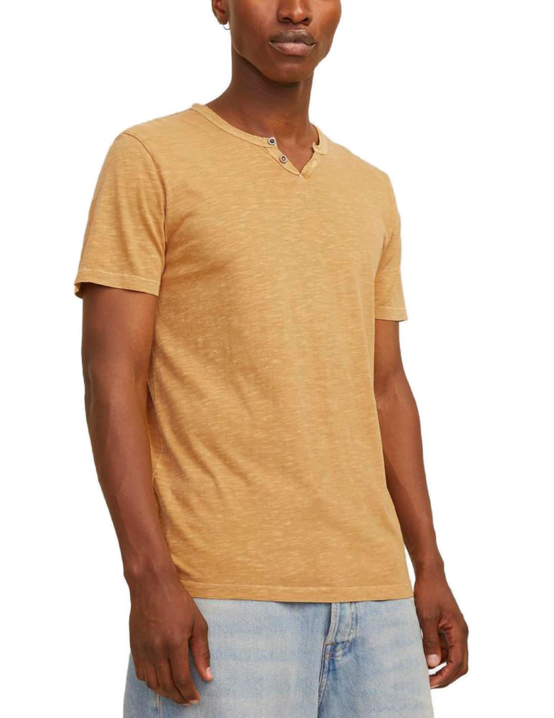 Camiseta Jack&Jones Esplit naranja manga corta para hombre