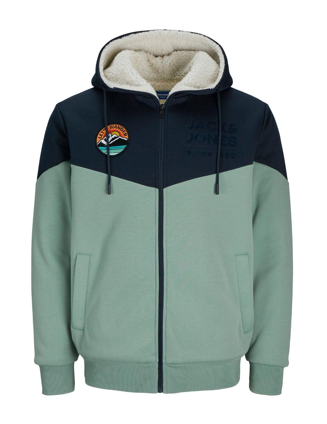 Sudadera Jack&Jones Explorer marino cremallera para hombre