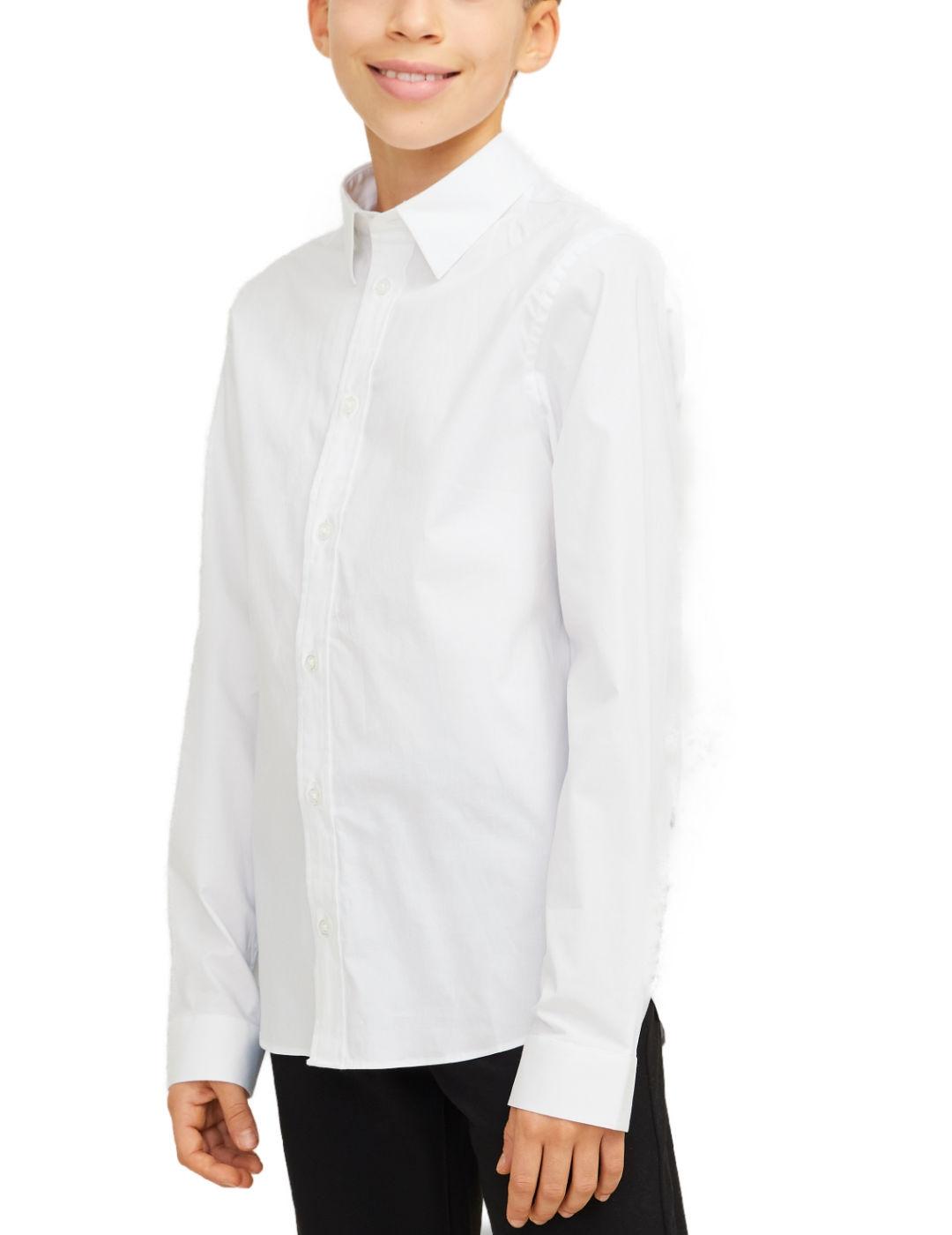 Camisa Jack&Jones Eaxel blanco regular fit para niño