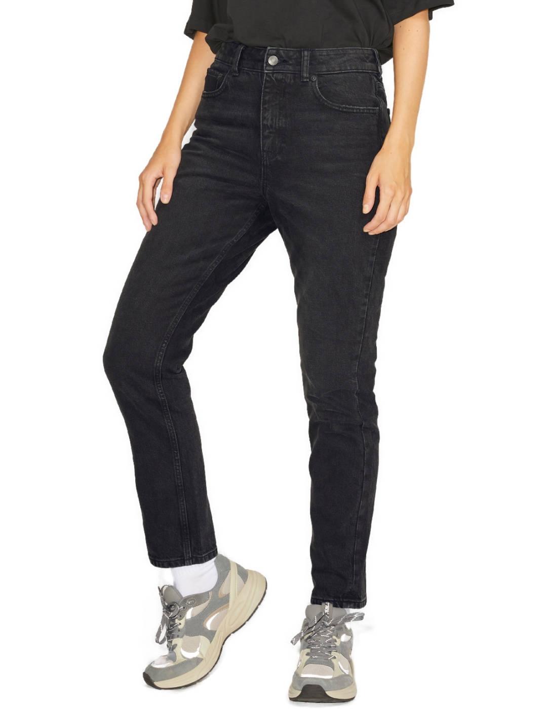 Pantalón vaquero JJXX Berlin Slim negro tiro alto para mujer