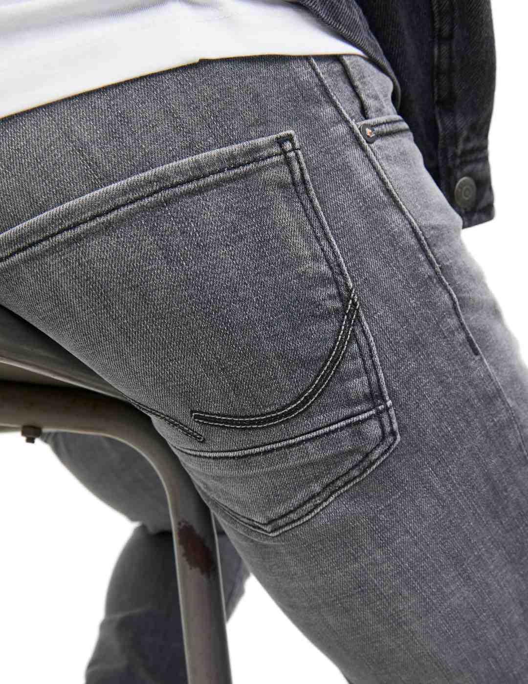 Pantalón vaquero Jack&Jones Tim gris Slim para hombre