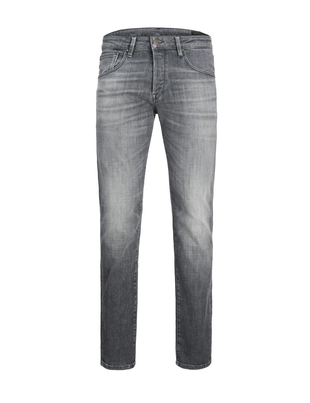 Pantalón vaquero Jack&Jones Tim gris Slim para hombre