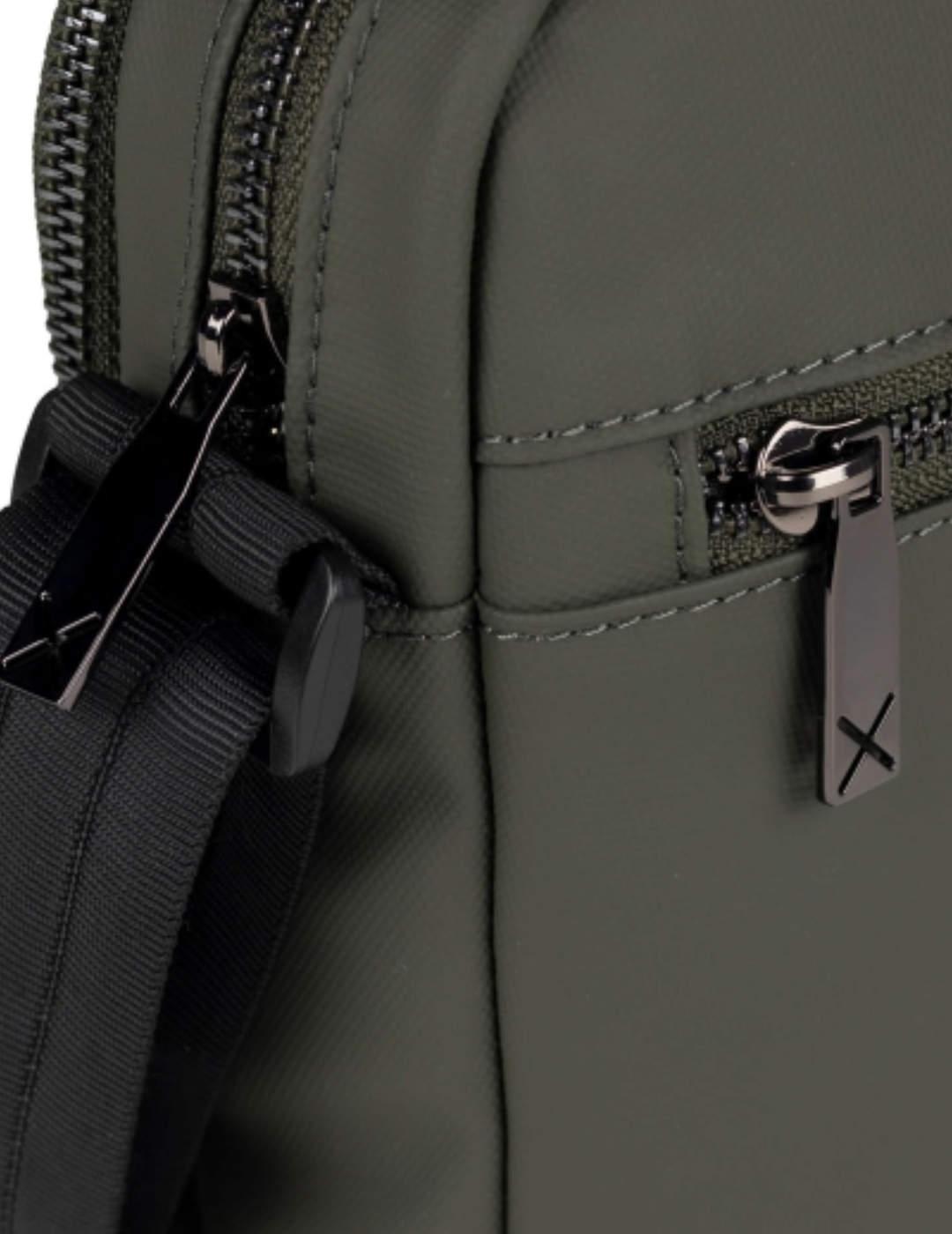 Mini bolso Munich asa bandolera khaki de hombre