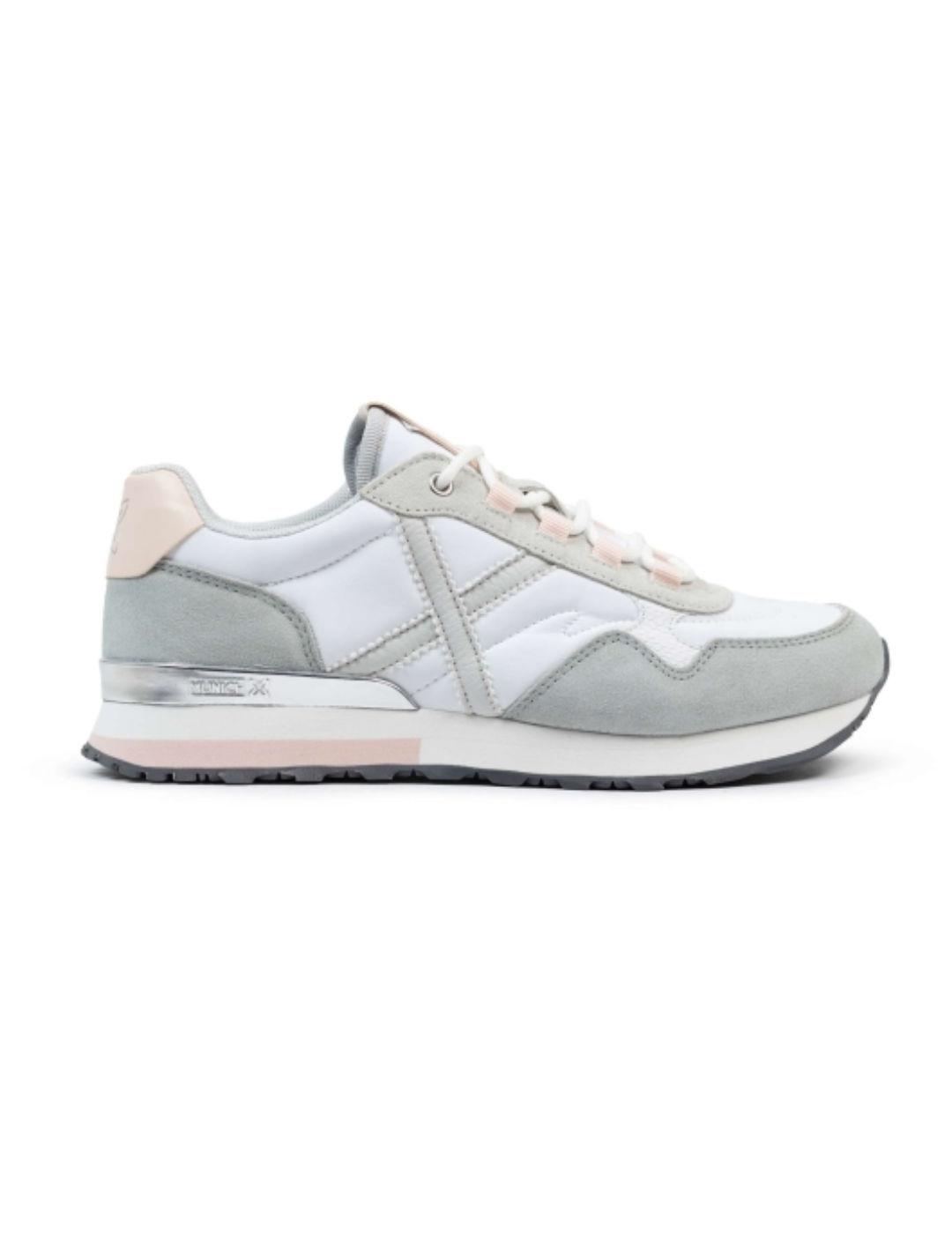 Zapatillas deportivas Munich Sunset 63 blanca gris de mujer