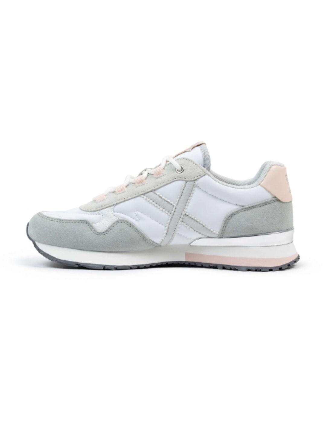 Zapatillas deportivas Munich Sunset 63 blanca gris de mujer