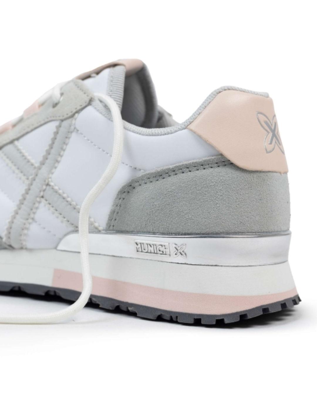 Zapatillas deportivas Munich Sunset 63 blanca gris de mujer