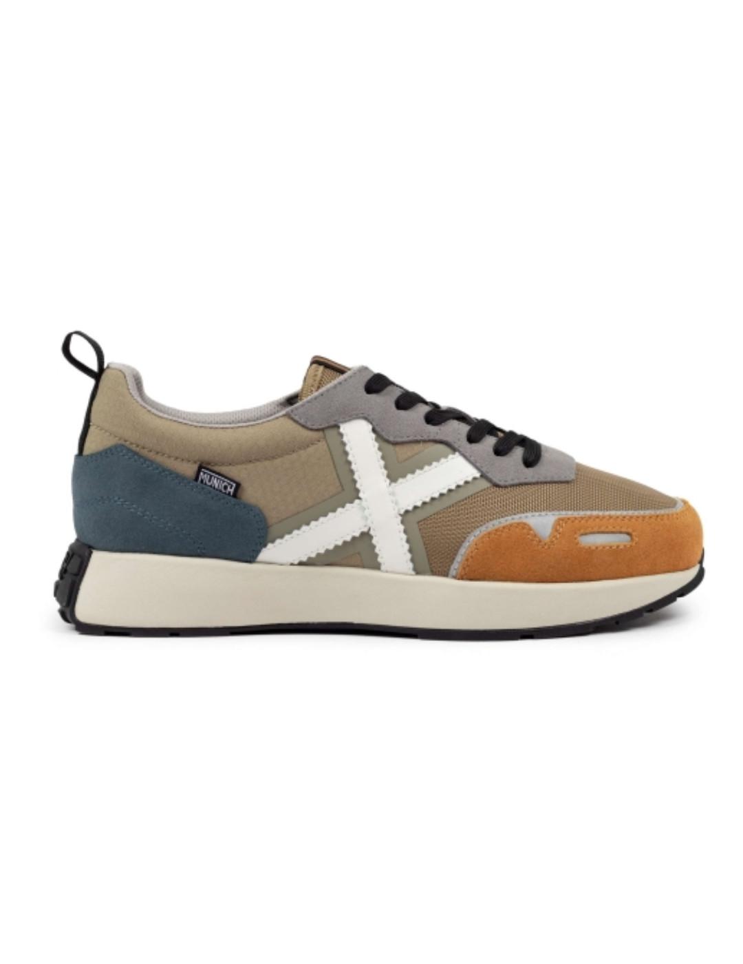Zapatillas Munich Xemine 83 beige y marrón para hombre
